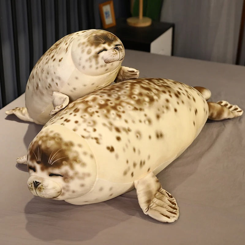 Cute Seal Plush Pillow – Soft Sea Lion Stuffed Animal, Cozy Marine Animal Cushion