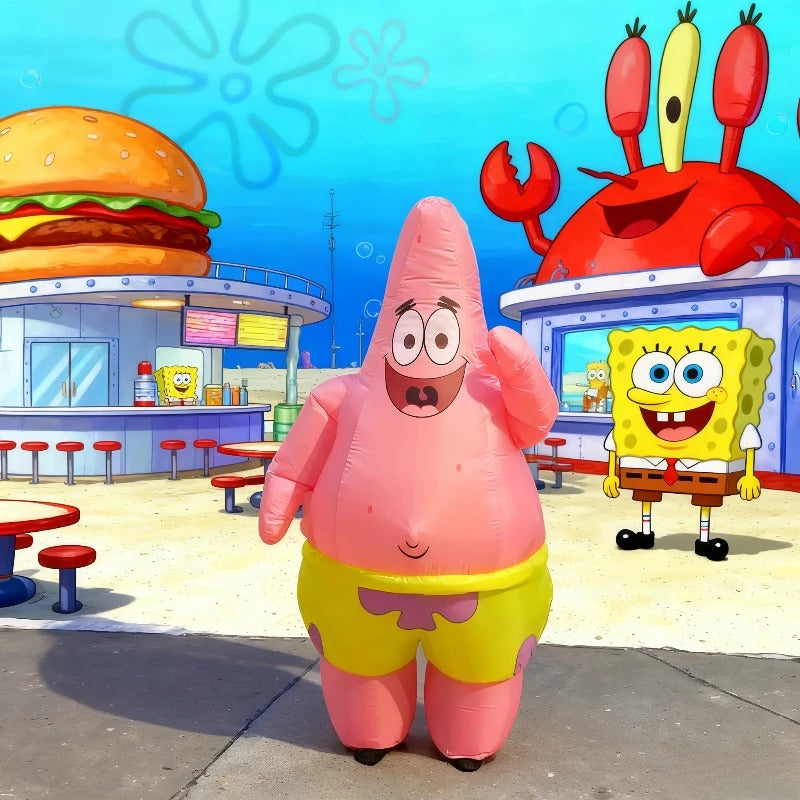 Inflatable Pink Starfish Costume – Funny Full Body Party Outfit