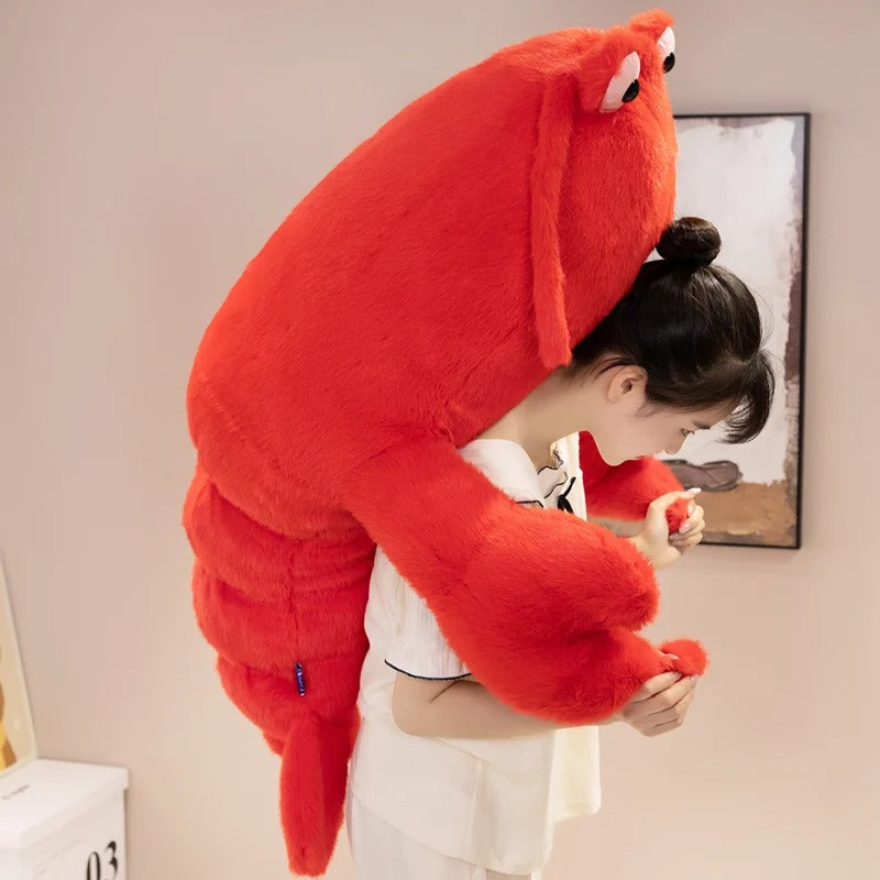 Red Lobster Plush Pillow – Soft Marine Animal Stuffed Toy