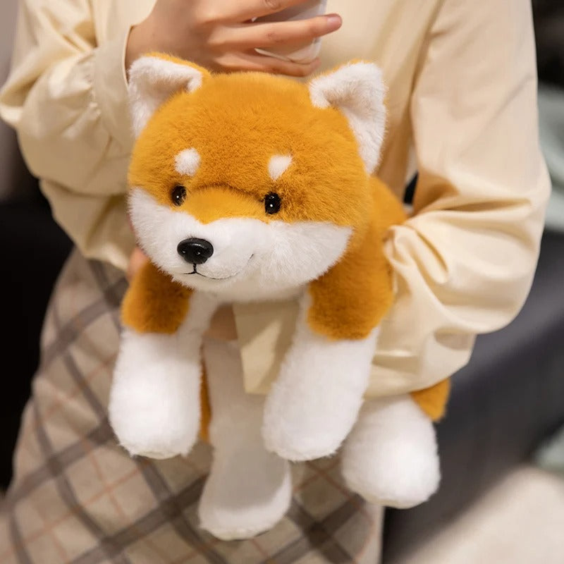 Cute Shiba Inu Plush Toy – Soft Japanese Dog Stuffed Animal, Adorable Puppy Pillow