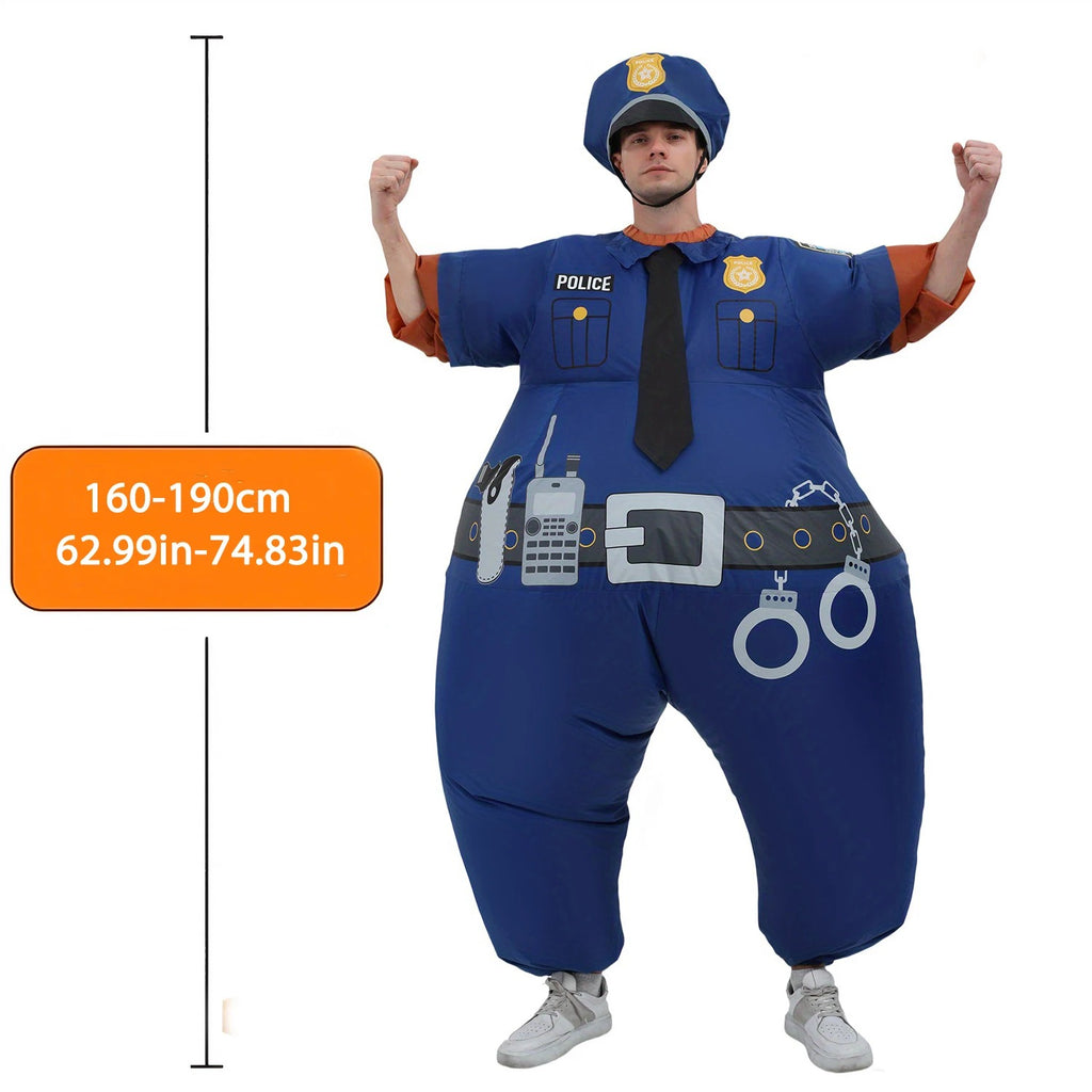 Inflatable Police Officer Costume – Funny Adult Halloween Outfit