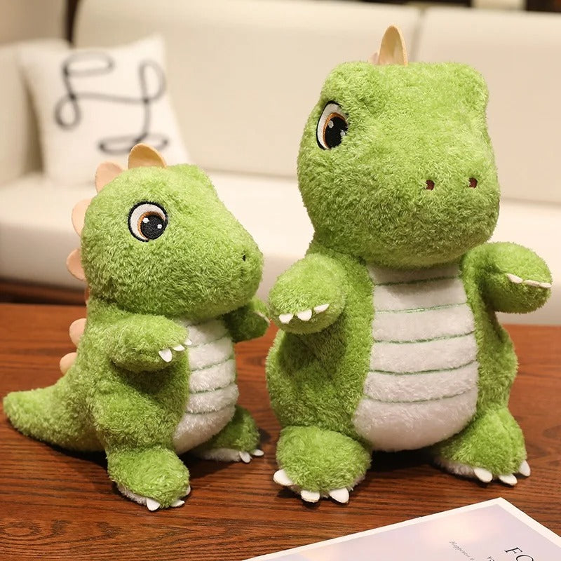 Cute Big-Eyed Dinosaur Plush Toy – Soft Green Dino Stuffed Animal
