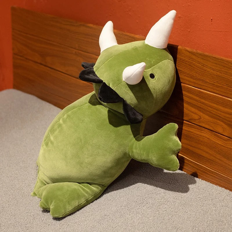 Cute Dinosaur Plush Pillow – Soft Dino Stuffed Animal, Adorable Long Dinosaur Cushion