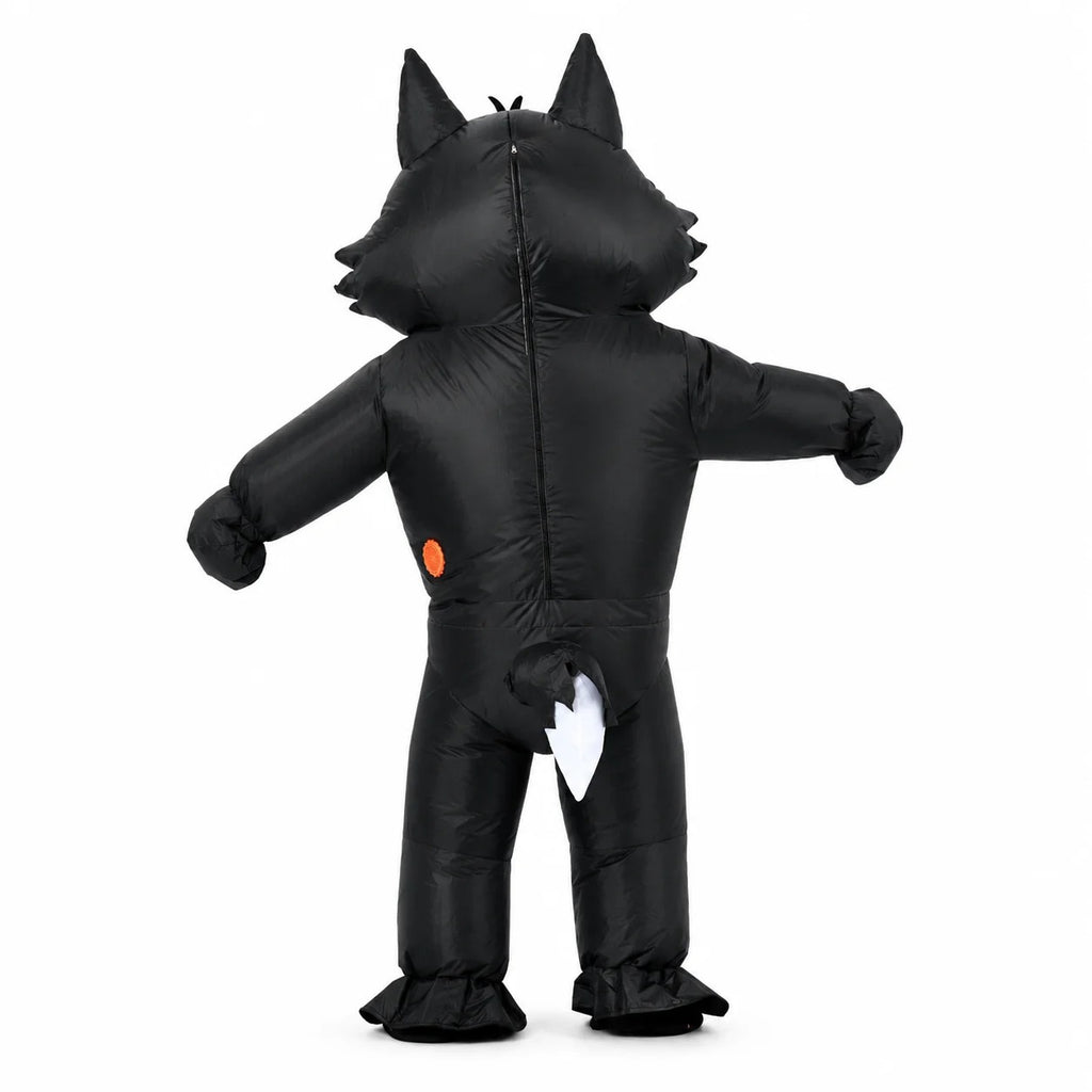 Inflatable Wolf Costume – Funny Black Wolf Halloween Outfit