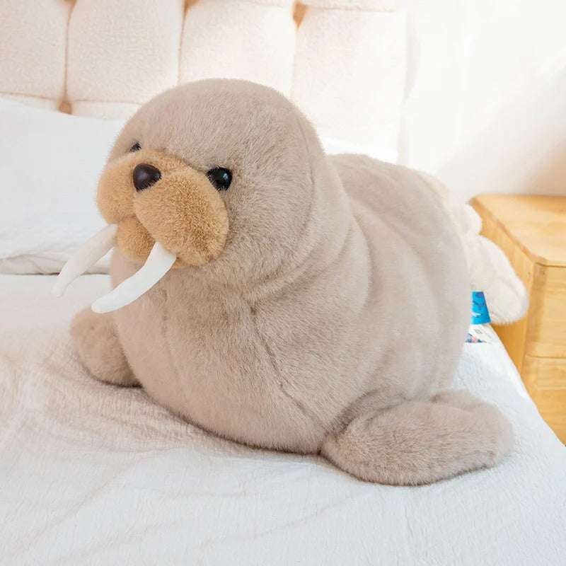 Adorable Walrus Plush Toy – Soft Fluffy Chubby Stuffed Animal