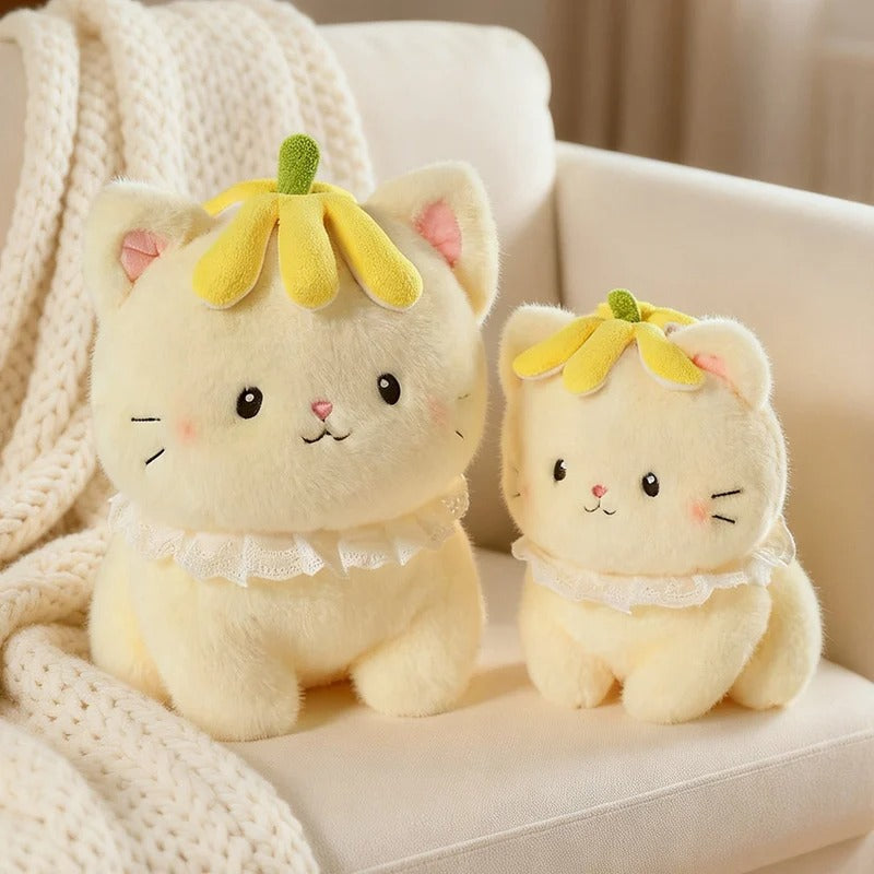 Kawaii Banana Cat Plush – Cute Soft Stuffed Animal