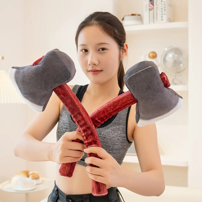 Axe & Hammer Plush Toys – Funny Soft Tool Stuffed Cushions