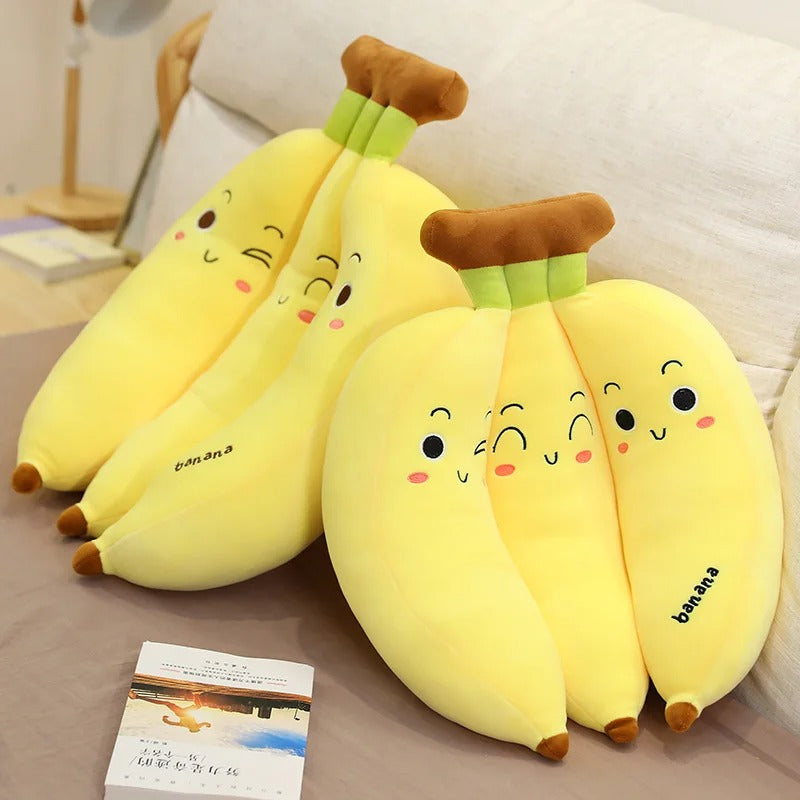 Kawaii Banana Plush Pillow – Cute Soft Fruit Stuffed Toy