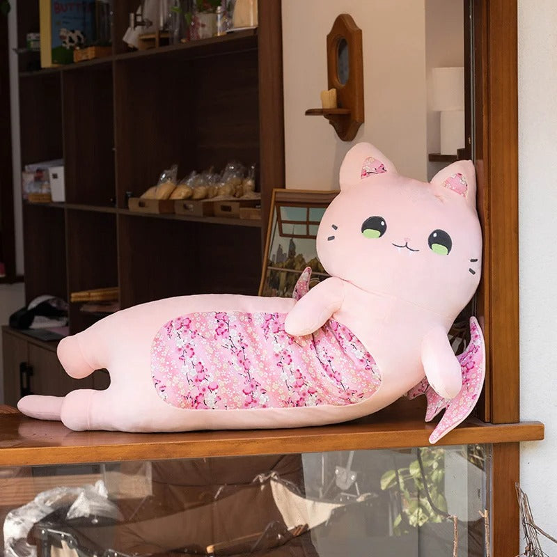 Pink & Purple Sakura Cat Flying Wings Plush Toy