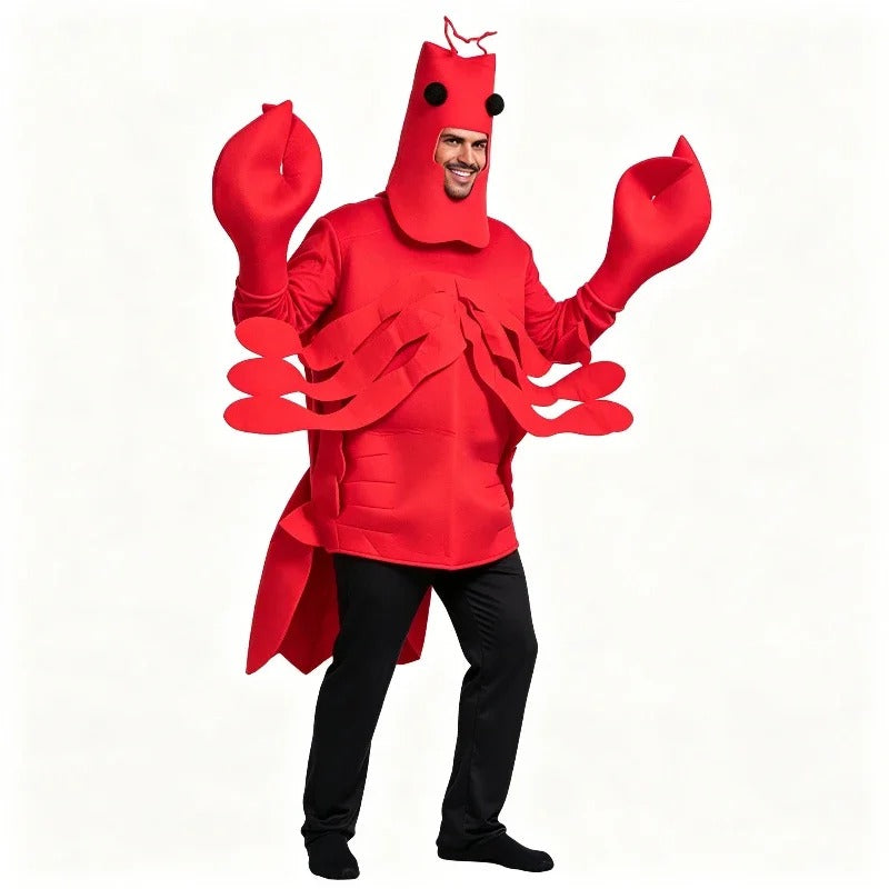 Red Lobster Costume – Funny Adult Sea Creature Fancy Dress