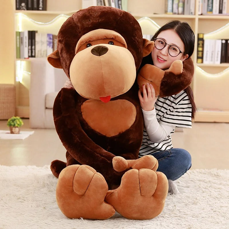 Giant Big Mouth Monkey Plush Toy –  Gorilla Stuffed Pillow