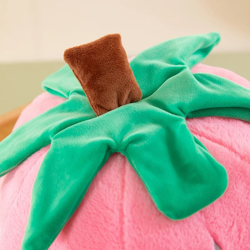 Strawberry Plush Pillow – Soft & Cuddly Fruit Cushion