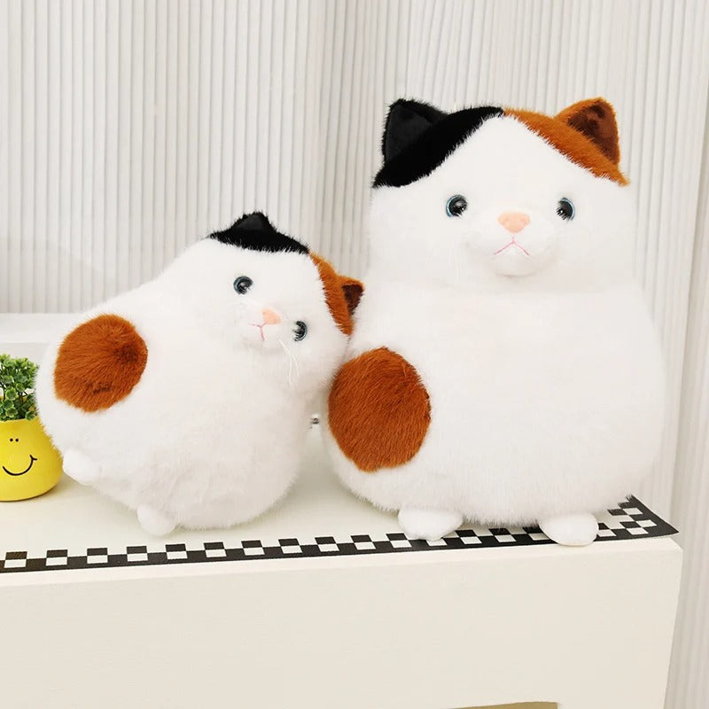 Kawaii Chubby Cat Plush – Cute Round Stuffed Animal