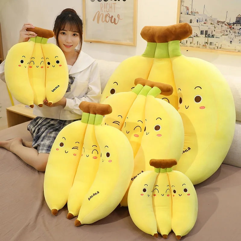 Kawaii Banana Plush Pillow – Cute Soft Fruit Stuffed Toy
