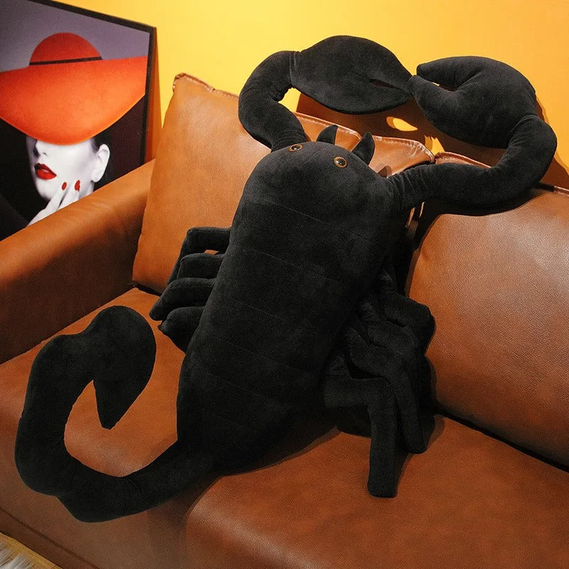 Lifelike Black Scorpion Plush Toy – Realistic Soft Stuffed Animal