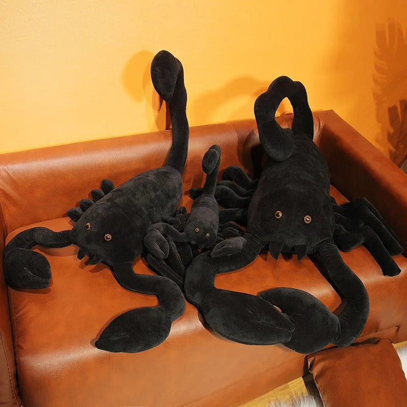 Lifelike Black Scorpion Plush Toy – Realistic Soft Stuffed Animal