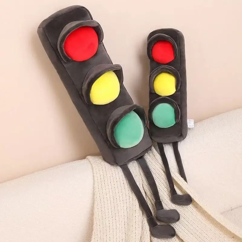 Traffic Light Plush Toy – Cute Red, Yellow & Green Signal Light Stuffed Doll