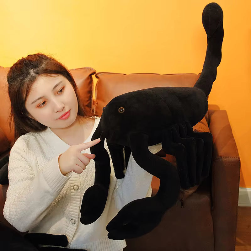 Lifelike Black Scorpion Plush Toy – Realistic Soft Stuffed Animal