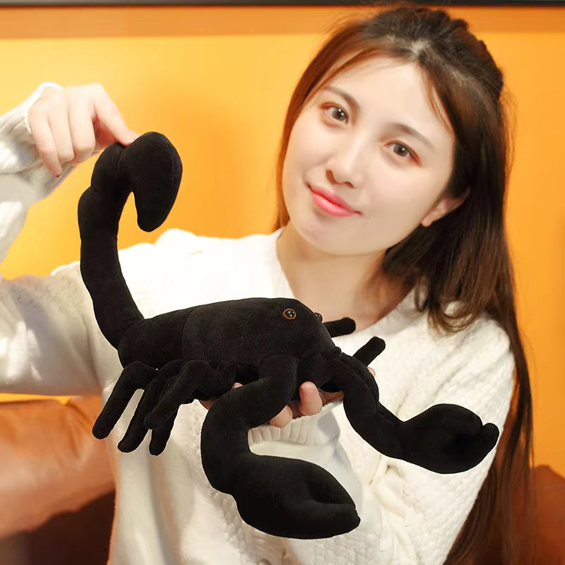 Lifelike Black Scorpion Plush Toy – Realistic Soft Stuffed Animal