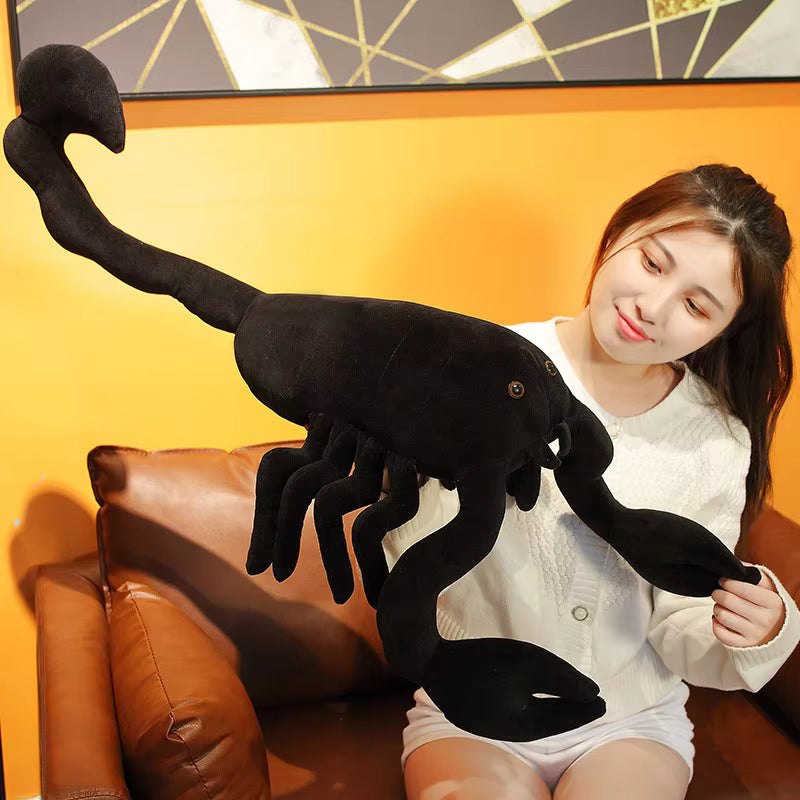 Lifelike Black Scorpion Plush Toy – Realistic Soft Stuffed Animal
