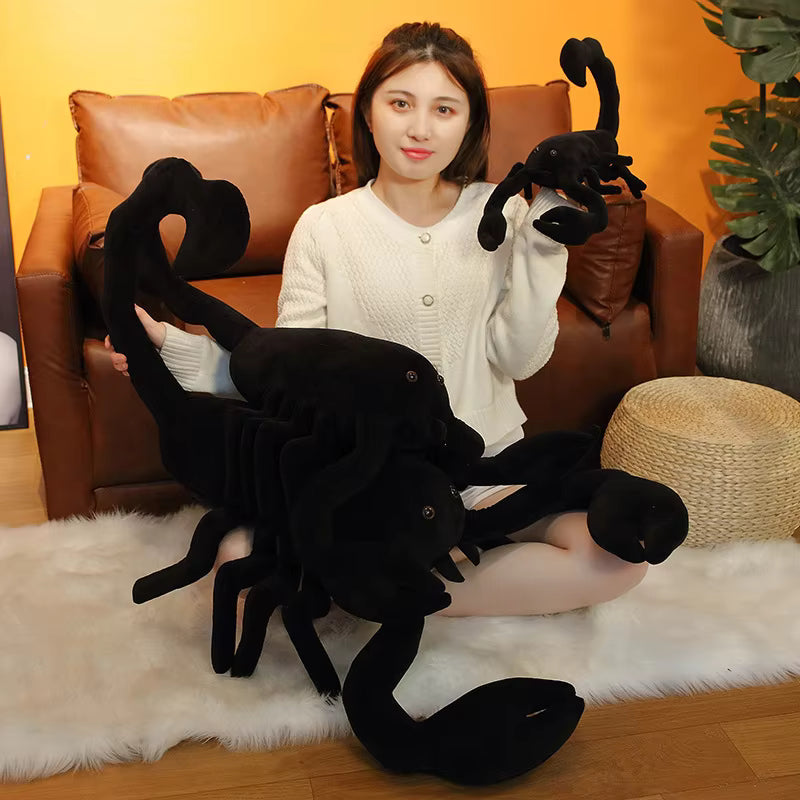 Lifelike Black Scorpion Plush Toy – Realistic Soft Stuffed Animal