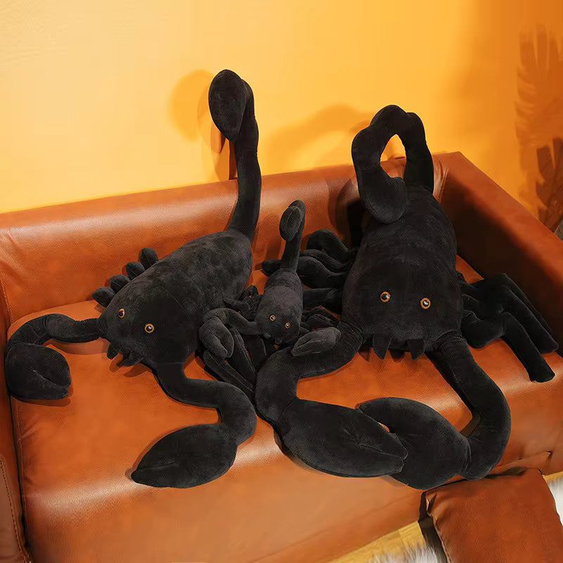 Lifelike Black Scorpion Plush Toy – Realistic Soft Stuffed Animal