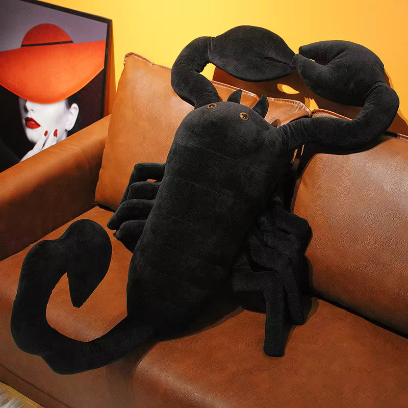 Lifelike Black Scorpion Plush Toy – Realistic Soft Stuffed Animal
