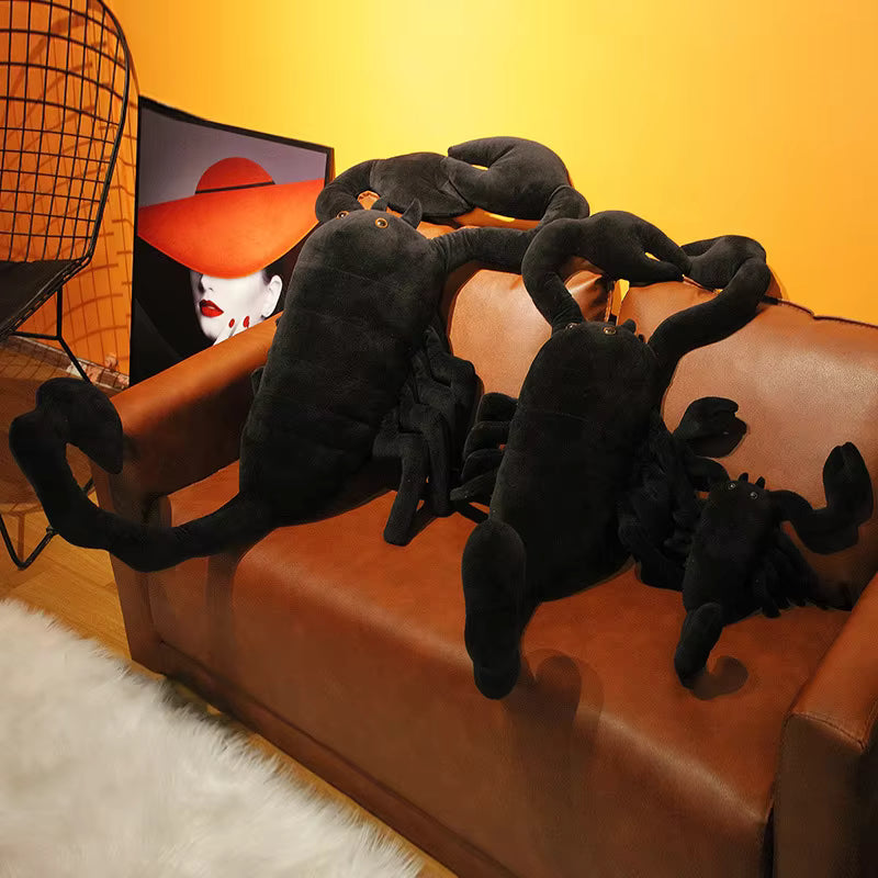 Lifelike Black Scorpion Plush Toy – Realistic Soft Stuffed Animal