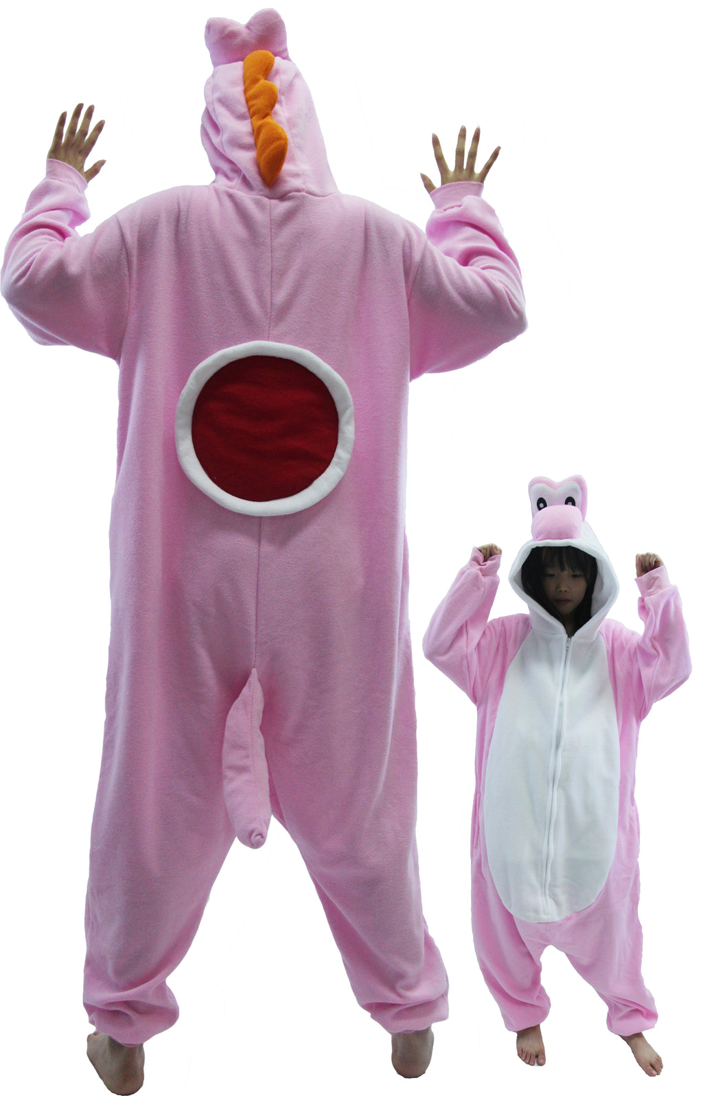Pink Yoshi Costume Adult and Kids Kigurumi Onesie Cosplay Pajamas Unisex Halloween Costume Christmas Sleepwear Party Outfit