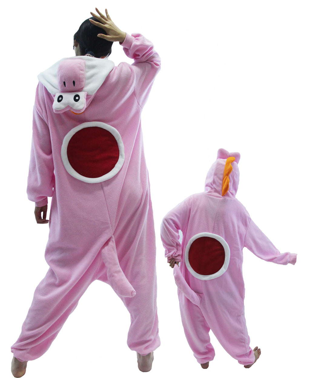 Pink Yoshi Costume Adult and Kids Kigurumi Onesie Cosplay Pajamas Unisex Halloween Costume Christmas Sleepwear Party Outfit