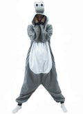 Grey Yoshi Costume Adult Kigurumi Onesie Cosplay Pajamas Unisex Halloween Costume Christmas Sleepwear Party Outfit