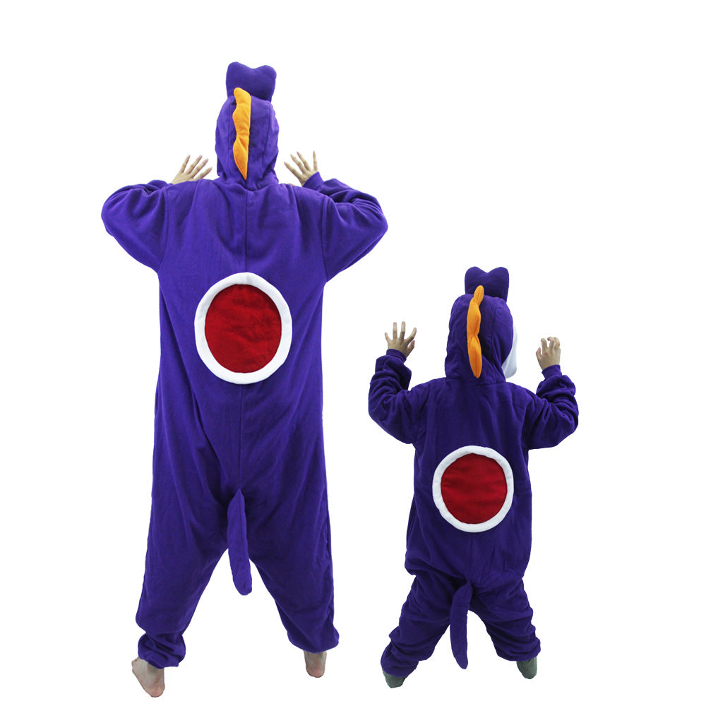 Purple Yoshi Costume Adult and Kids Kigurumi Onesie Cosplay Pajamas Unisex Halloween Costume Christmas Sleepwear Party Outfit