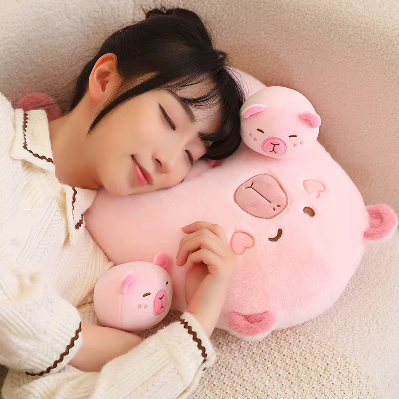 Cute Capybara Plush Bag – Soft Cartoon Animal Cuddle Pillow
