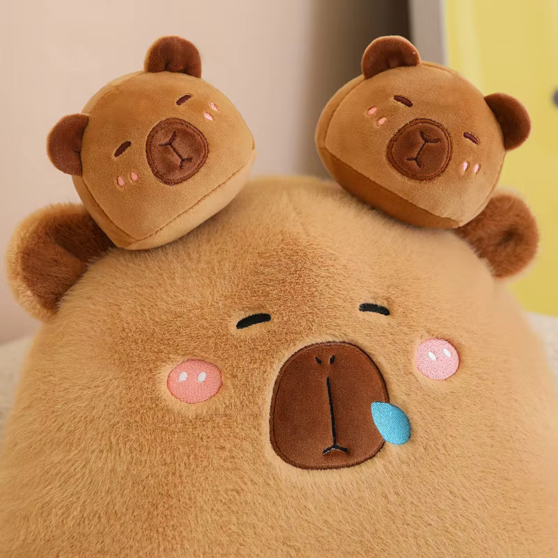 Cute Capybara Plush Bag – Soft Cartoon Animal Cuddle Pillow
