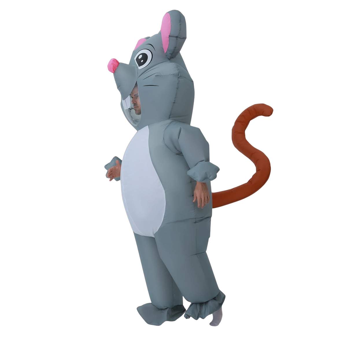 Inflatable Grey Mouse Costume – Funny Adult Animal Fancy Dress