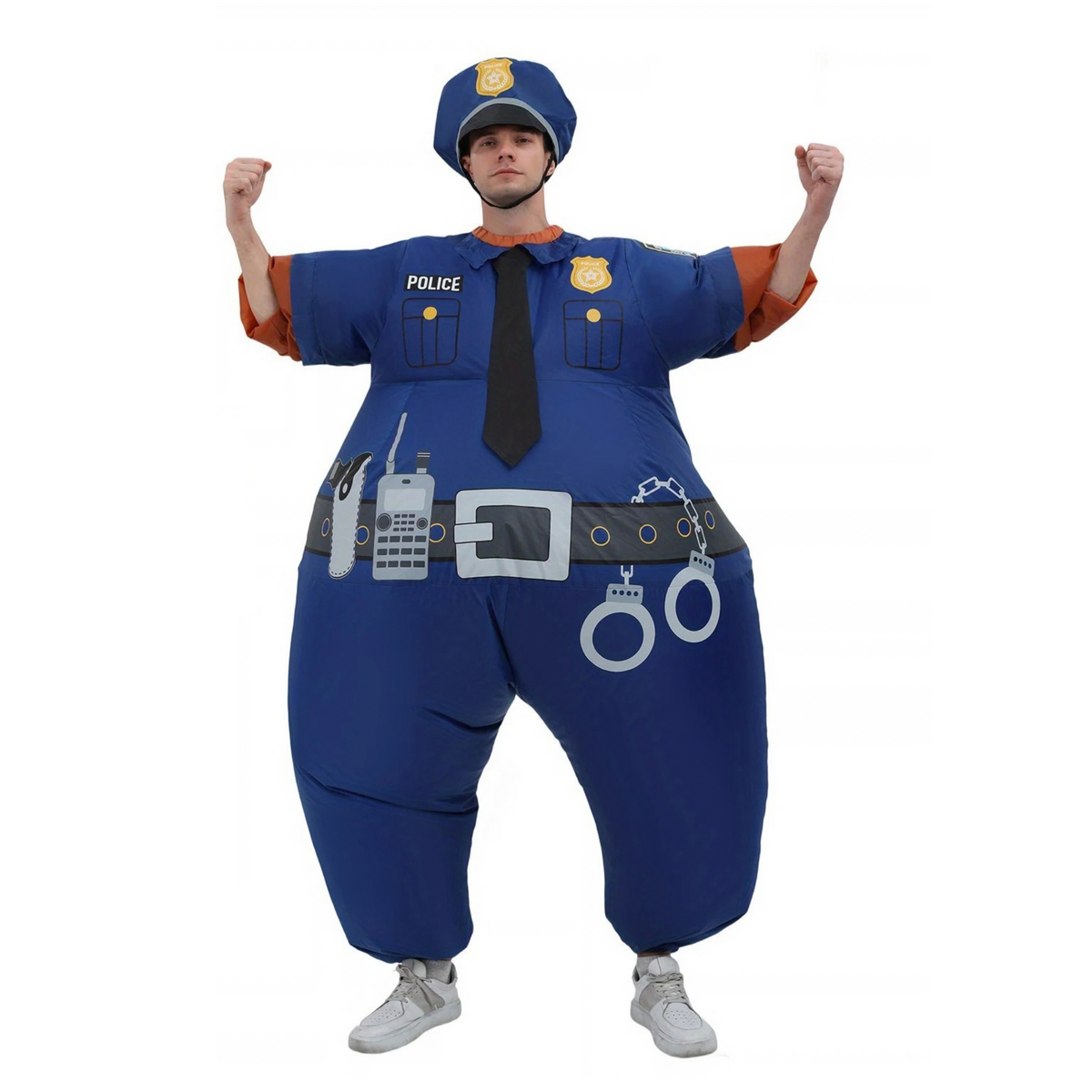 Inflatable Police Officer Costume – Funny Adult Halloween Outfit