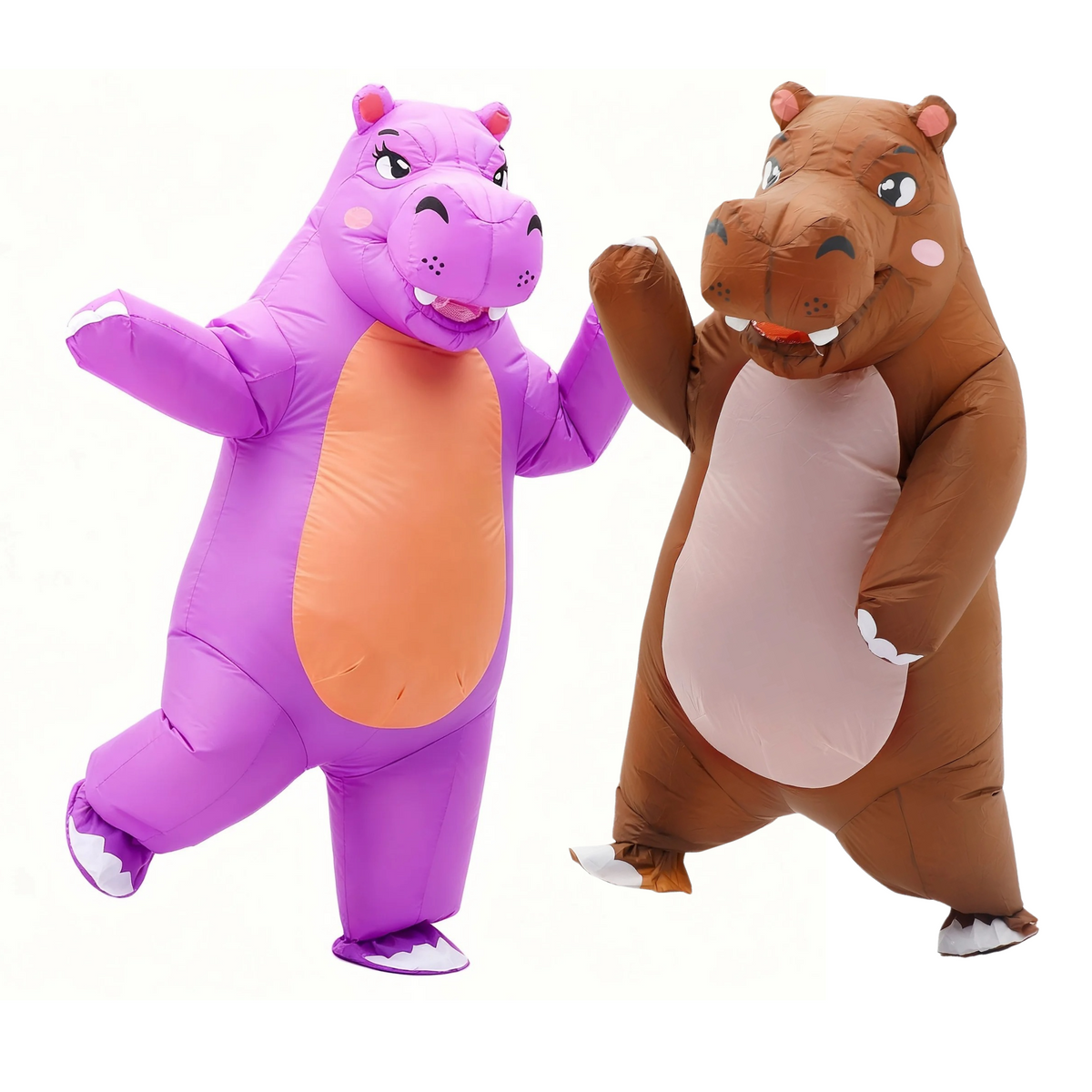 Inflatable Hippo Costume – Funny Purple Animal Halloween Outfit
