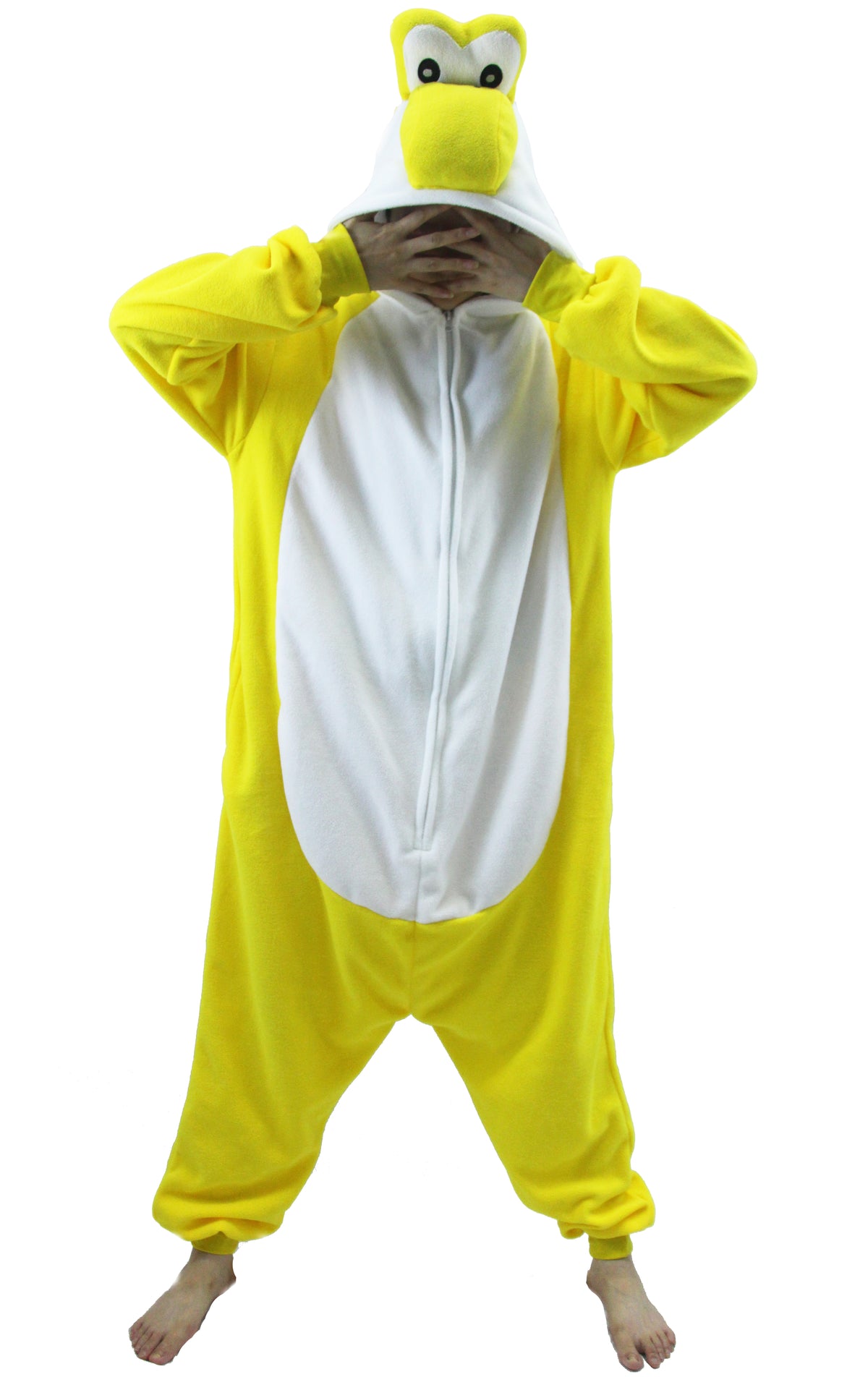 Yellow Yoshi Costume Adult Kigurumi Onesie Cosplay Pajamas Unisex Halloween Costume Christmas Sleepwear Party Outfit
