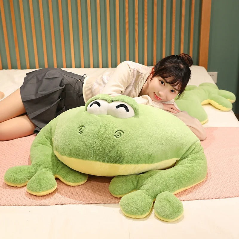 Cute Green Frog Plush Toy – Soft Long Frog Stuffed Animal