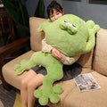 Cute Green Frog Plush Toy – Soft Long Frog Stuffed Animal