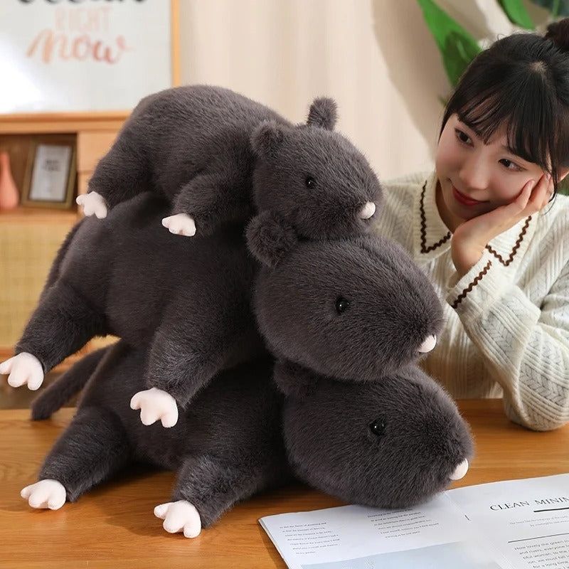 Cute Furry Mouse Plush – Soft Cuddly Stuffed Animal