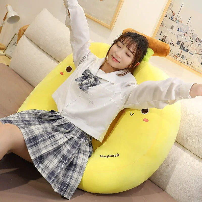 Kawaii Banana Plush Pillow – Cute Soft Fruit Stuffed Toy