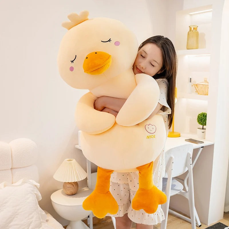 Giant Kawaii Yellow Duck Plush – Soft Cuddly Stuffed Animal