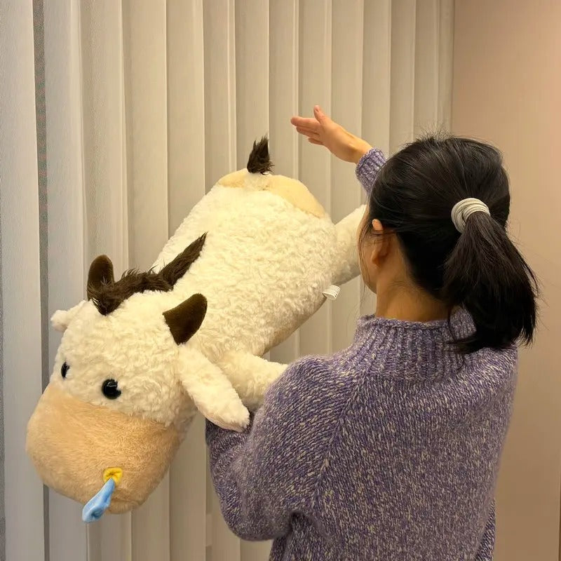 Soft Cow Plush Toy – Cute Huggable Farm Animal Pillow