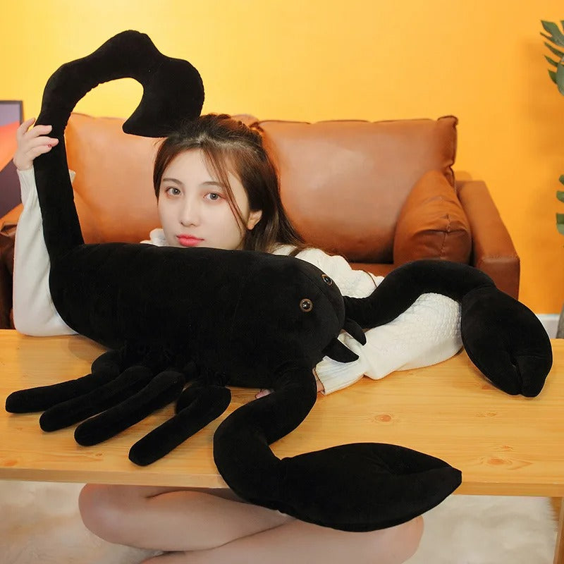 Lifelike Black Scorpion Plush Toy – Realistic Soft Stuffed Animal
