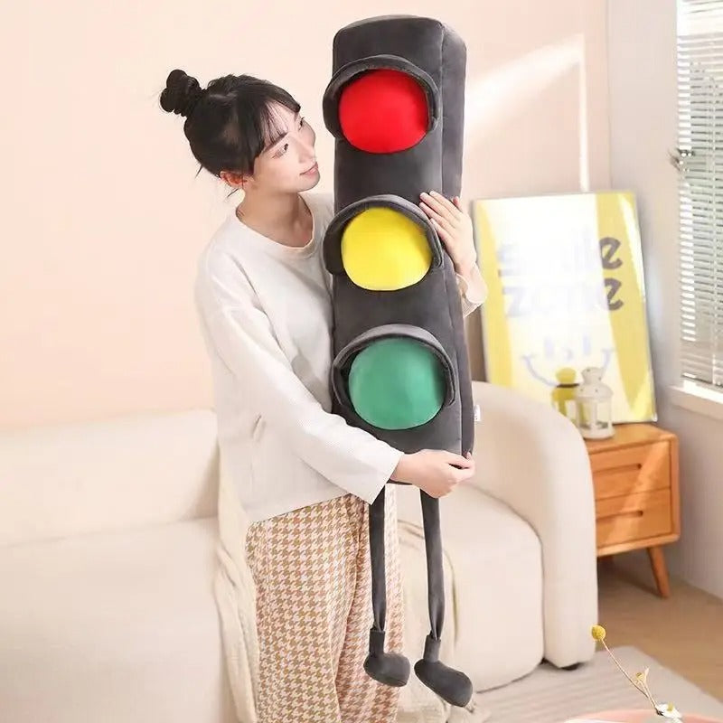 Traffic Light Plush Toy – Cute Red, Yellow & Green Signal Light Stuffed Doll