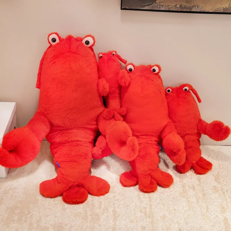 Red Lobster Plush Pillow – Soft Marine Animal Stuffed Toy