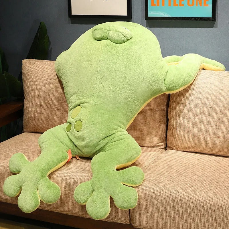 Cute Green Frog Plush Toy – Soft Long Frog Stuffed Animal