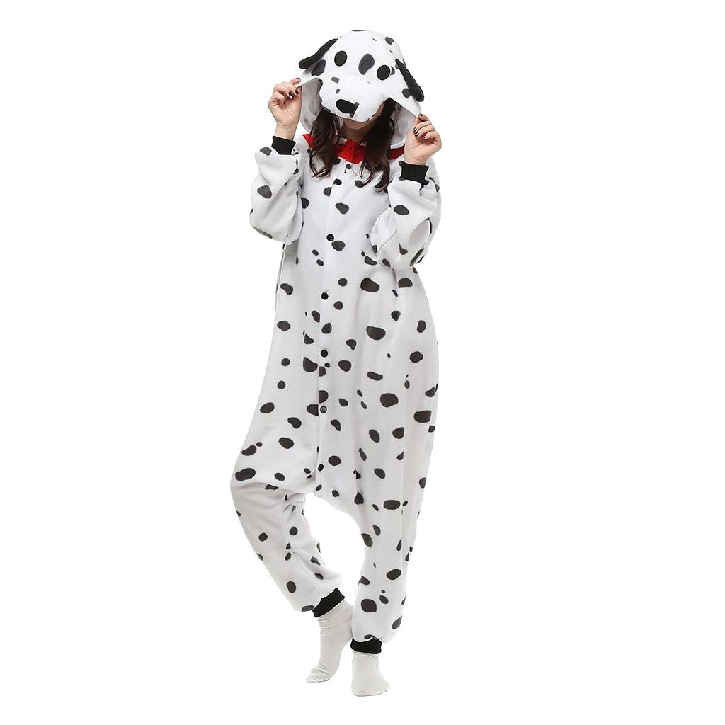 Dalmatian Costume Adult Kigurumi Onesie Cosplay Pajamas Unisex Halloween Christmas Sleepwear Party Outfit