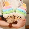 Cute Ice Cream Cone Plush Toy – Soft Rainbow Dessert Stuffed Animal, Adorable Sweet Treat Pillow